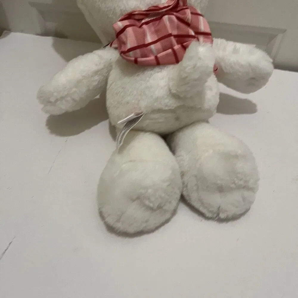 Target Bullseye Spot White Red Dog Backpack Plush 15